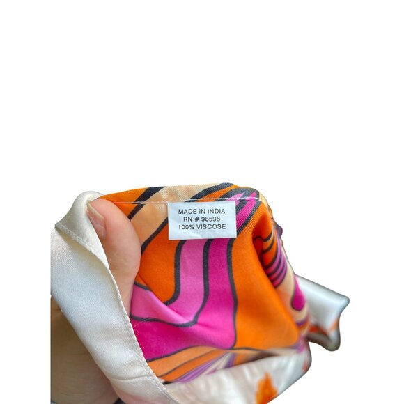 Kariza Boho Hippie Retro Wrap Satin Maxi Skirt One Size Reversible Groovy 70s - Picture 5 of 8